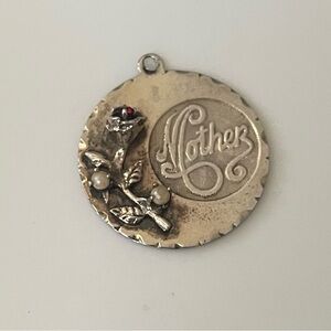 Vintage Sterling Silver “Mother” Pendant